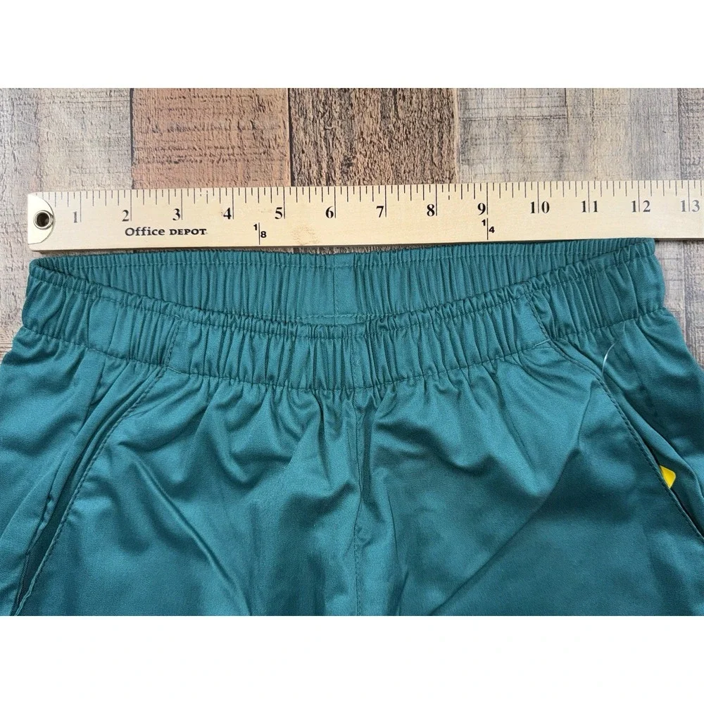 WonderWink WonderWORK Scrub Pants Womens XS Teal Green Cargo Stretch NWT